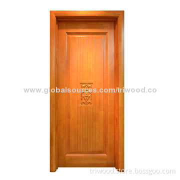 Interior Door, Timber Core with Natural Wood Veneer and Eco-friendly Stain and Varnish